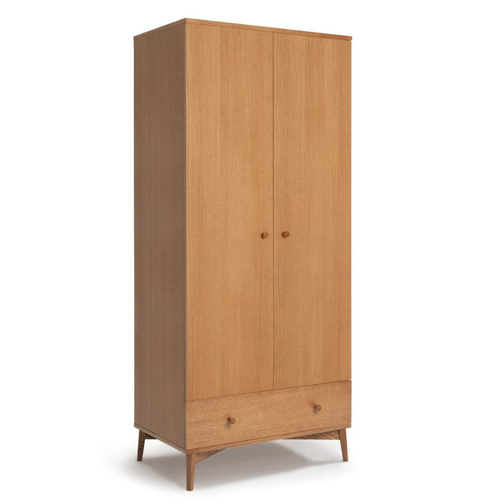 Habitat Kirk Oak 2 Door 1 Drawer Wardrobe - Natural 13125157