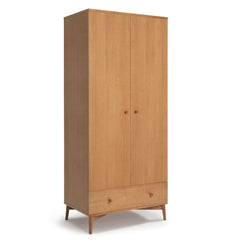 Habitat Kirk Oak 2 Door 1 Drawer Wardrobe - Natural 13125157