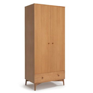 Habitat Kirk Oak 2 Door 1 Drawer Wardrobe - Natural 13125157