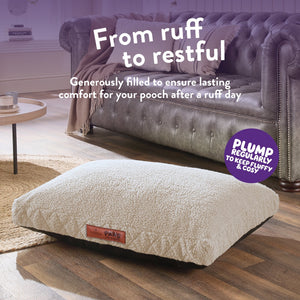 Paws For Slumber Sherpa Natural Pet Bed-Medium 14884095