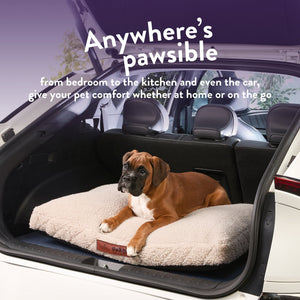 Paws For Slumber Sherpa Natural Pet Bed-Medium 14884095