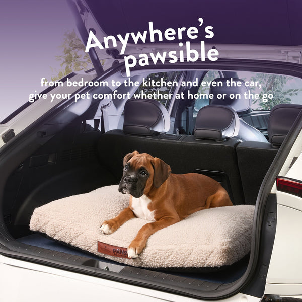 Paws For Slumber Sherpa Natural Pet Bed-Medium 14884095