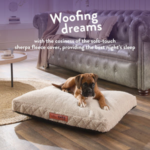Paws For Slumber Sherpa Natural Pet Bed-Medium 14884095