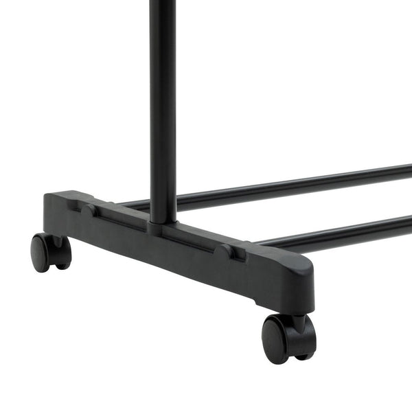 Single Clothes Rail - Black and Chrome 13447299
