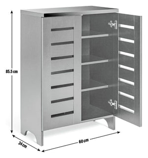 Slatted Shoe Cabinet - Black 14707938