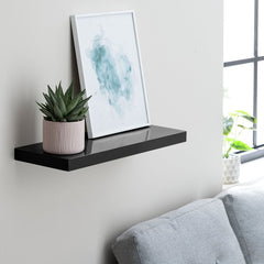 Jak 60cm Floating Shelf - Black Gloss 18753816