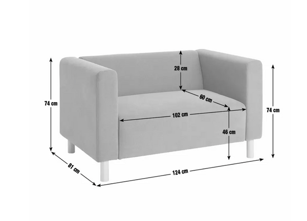Home Moda Faux Leather 2 Seater Sofa - Black 17668115