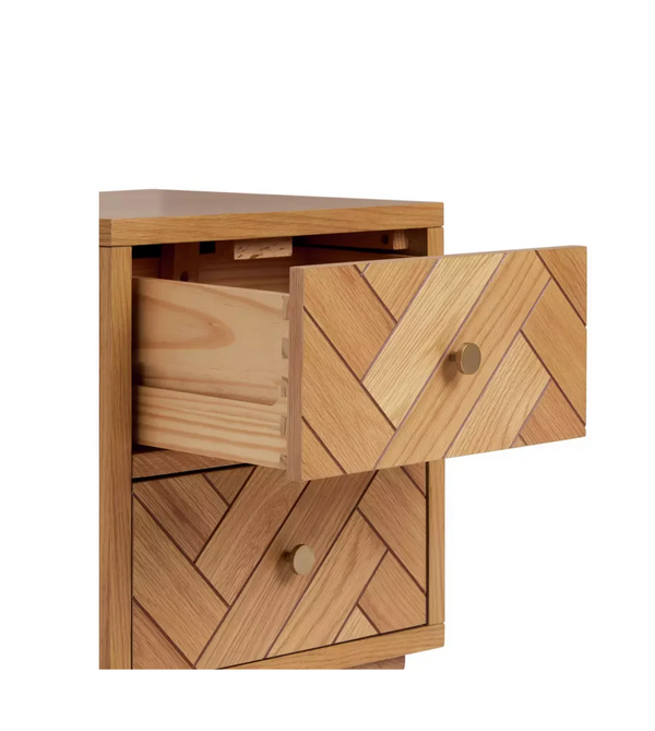 2 Drawer Bedside Table Oak - 17850349