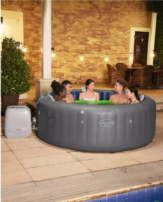 Santorini MaxHold EnergySense Smart Luxe HydroJet Pro 7 Grey Round (5-7 adults) WA1W2