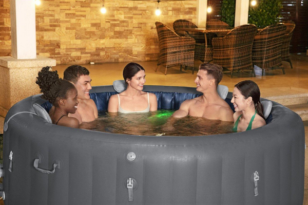 Santorini MaxHold EnergySense Smart Luxe HydroJet Pro 7 Grey Round (5-7 adults) WA1W2