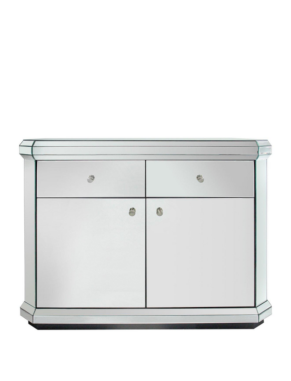 Plinth Mirrored Ready Assembled Compact Sideboard - FSC® Certified MDTCC