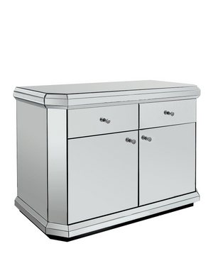 Plinth Mirrored Ready Assembled Compact Sideboard - FSC® Certified MDTCC