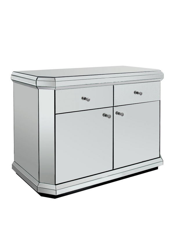 Plinth Mirrored Ready Assembled Compact Sideboard - FSC® Certified MDTCC