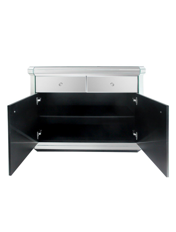 Plinth Mirrored Ready Assembled Compact Sideboard - FSC® Certified MDTCC