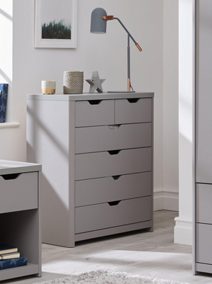 Aspen 4 + 2 Drawer Chest - Grey Oak Effect PGNNA