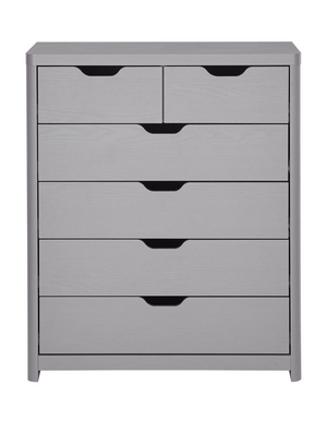 Aspen 4 + 2 Drawer Chest - Grey Oak Effect PGNNA