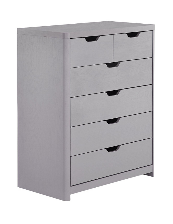 Aspen 4 + 2 Drawer Chest - Grey Oak Effect PGNNA