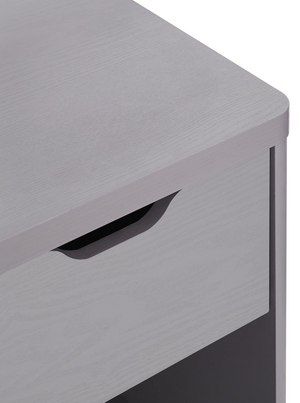 Aspen 1 Drawer Bedside Chest - Grey Oak Effect PGNN6