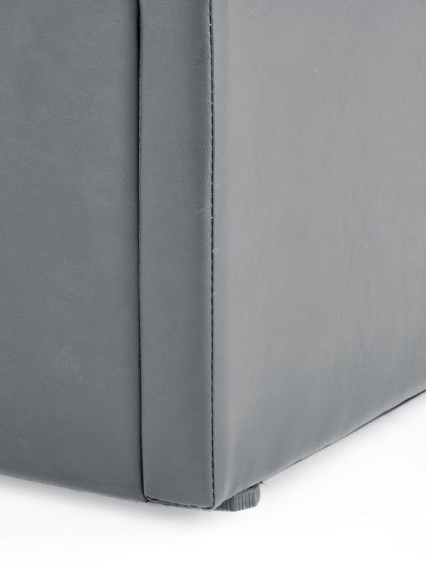 Marston Faux Leather Side Lift Up Storage Ottoman Small Double Bed - Grey - FSC® Certified WI3SH