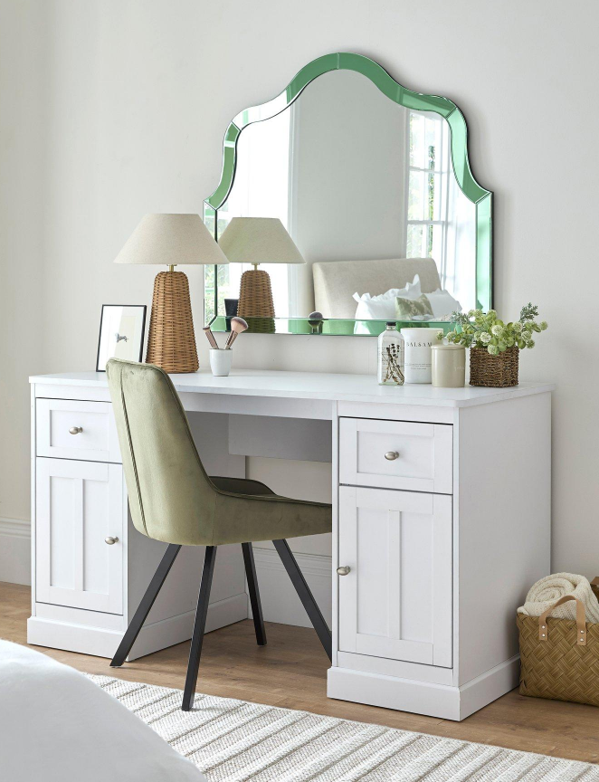 Darcy Dressing Table/Desk  - White - FSC® Certified W8ZTP