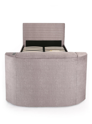 Corrigan Double TV Bed King Size with Mattress Options - Taupe WTFFS