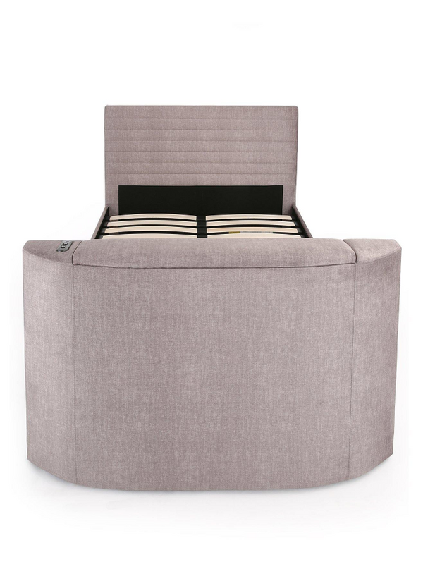 Corrigan Double TV Bed King Size with Mattress Options - Taupe WTFFS