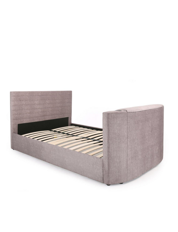 Corrigan Double TV Bed King Size with Mattress Options - Taupe WTFFS