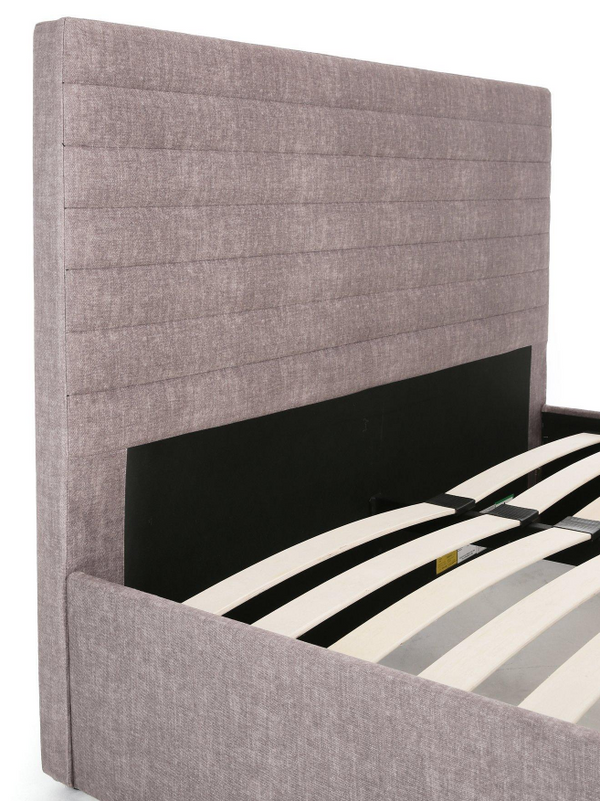 Corrigan Double TV Bed King Size with Mattress Options - Taupe WTFFS