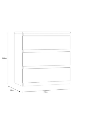 Lisson Chest of 3 Drawers - New Oak - FSC® Certified W9YYJ