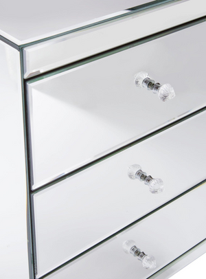 Parisian Ready Assembled Mirrored Wide 3 Drawer Chest - FSC® Certified 4AAE3