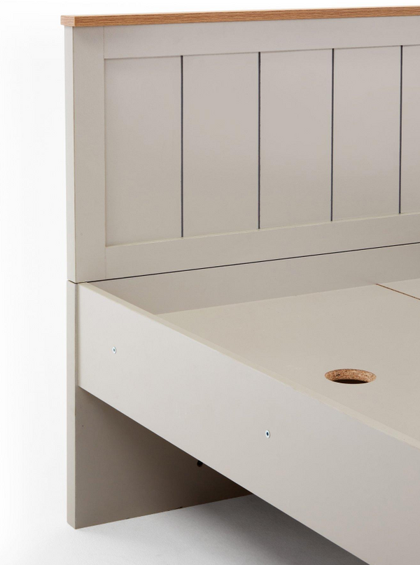Atlanta Kids Single Bed with Drawer - Light Grey/Oak W8ZWE