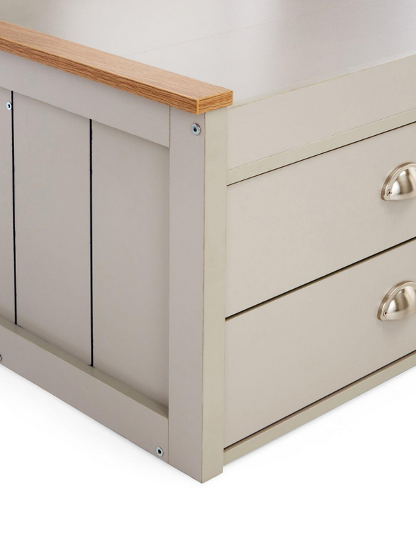 Atlanta Kids Single Bed with Drawer - Light Grey/Oak W8ZWE