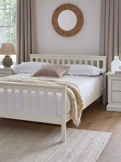 Dawson Double Wooden Bed - White - FSC® Certified WOYMI