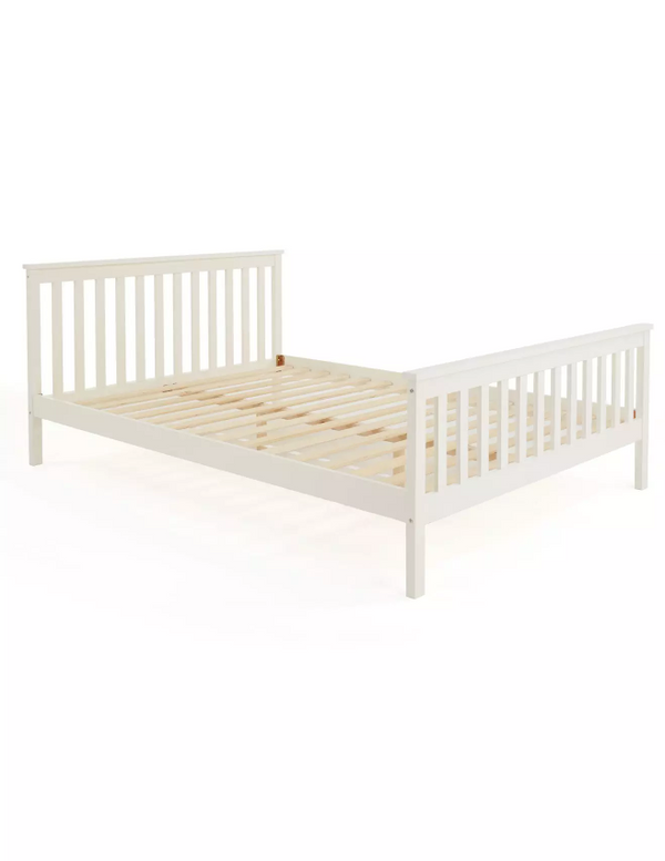 Dawson King Wooden Bed - White - FSC® Certified WOYMI