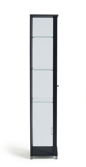 4 Shelf 1 Door Display Cabinet - Black 11999440