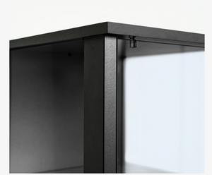 4 Shelf 1 Door Display Cabinet - Black 11999440