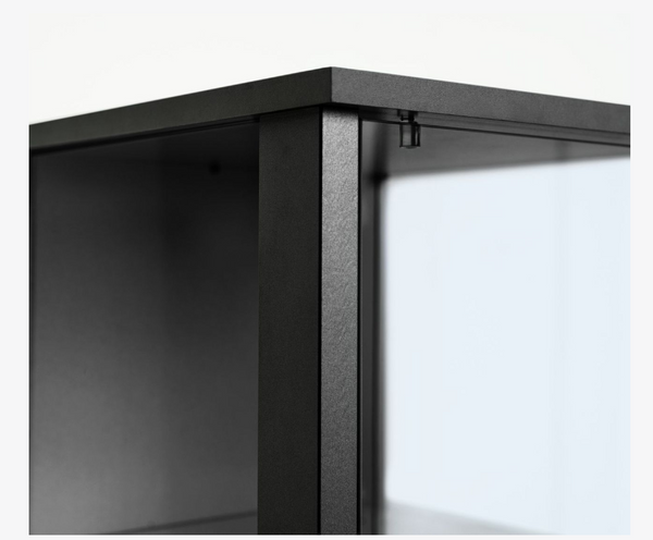 4 Shelf 1 Door Display Cabinet - Black 11999440