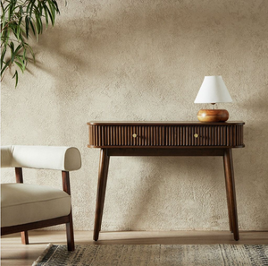 Habitat Kendi 2 Drawer Console Table - Walnut 14076205