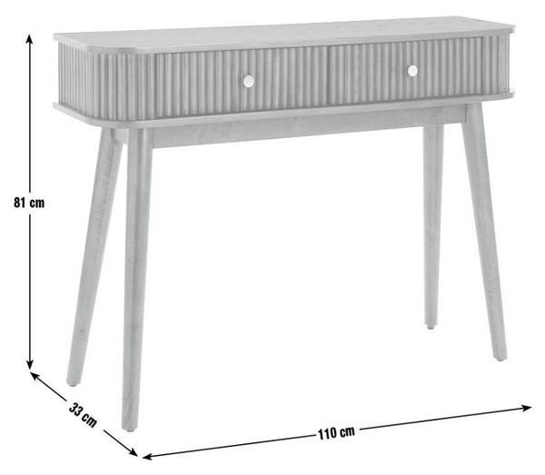 Habitat Kendi 2 Drawer Console Table - Walnut 14076205