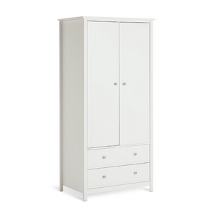 Habitat Brooklyn 2 Door 2 Drawer Wardrobe - White 14165295