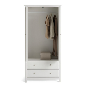 Habitat Brooklyn 2 Door 2 Drawer Wardrobe - White 14165295