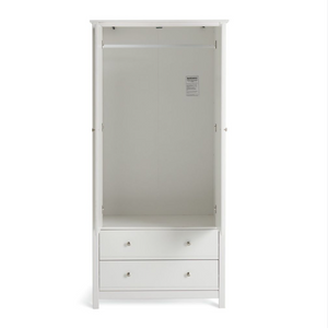Habitat Brooklyn 2 Door 2 Drawer Wardrobe - White 14165295