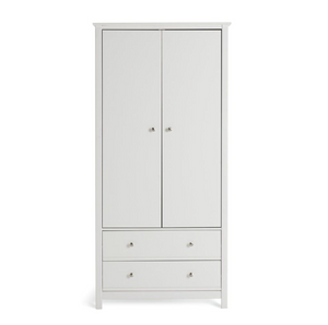 Habitat Brooklyn 2 Door 2 Drawer Wardrobe - White 14165295