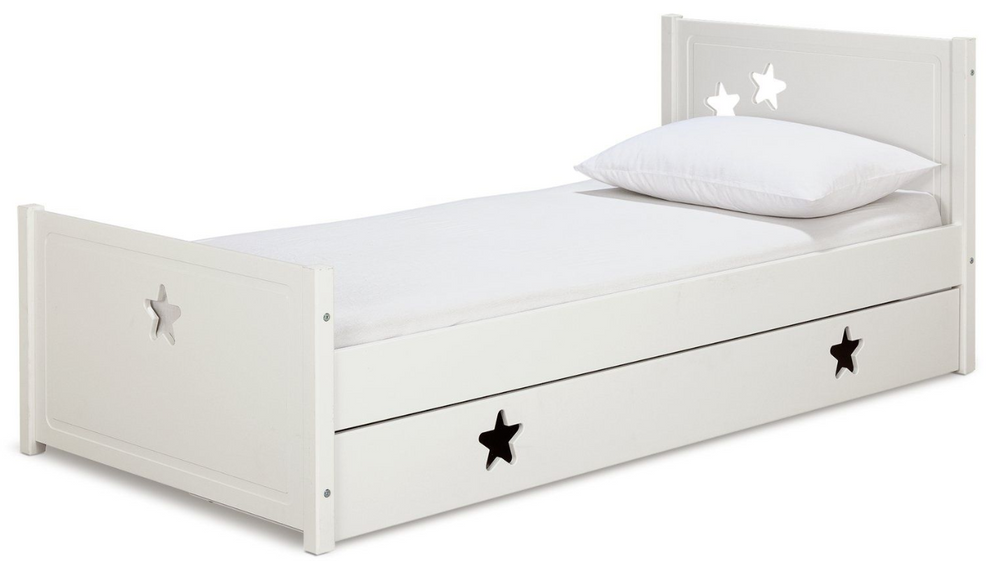 Habitat Stars Single Bed Frame With Drawer - White 14559698