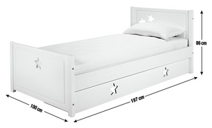 Habitat Stars Single Bed Frame With Drawer - White 14559698