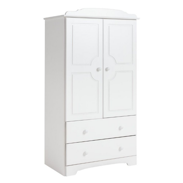 Nordic 2 Door 2 Drawer Wardrobe - White 14656670
