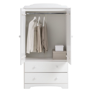 Nordic 2 Door 2 Drawer Wardrobe - White 14656670