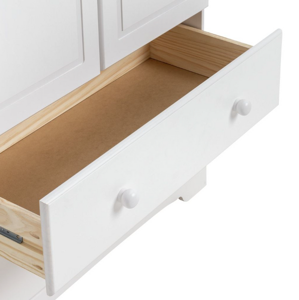 Nordic 2 Door 2 Drawer Wardrobe - White 14656670