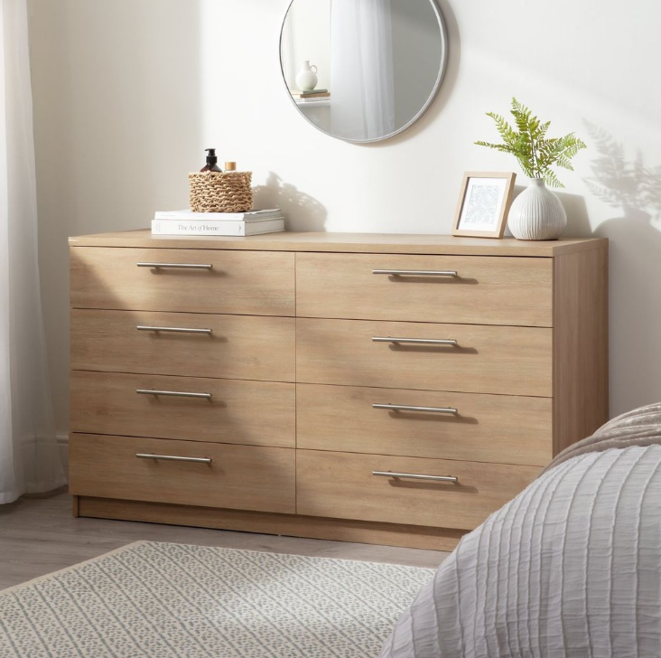 Brisbane 8 Drawer Chest - Oak 15822245
