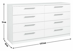 Brisbane 8 Drawer Chest - Oak 15822245